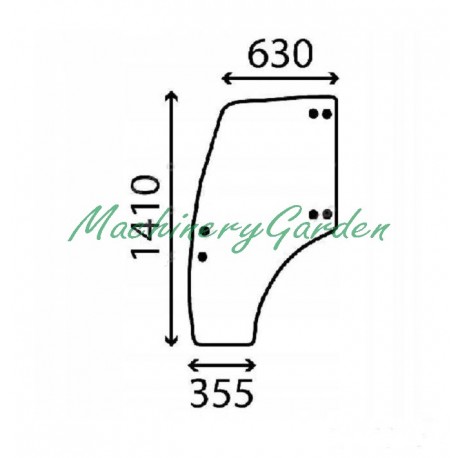 Cristal puerta izquierda New Holland T3000 TCE TD90D