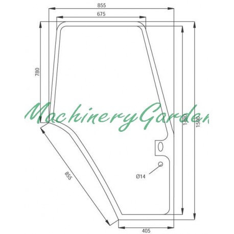 Cristal Puerta Izquierda Fiat M100 M135 y New Holland TL 100